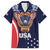 Custom USA Rugby Family Matching Long Sleeve Bodycon Dress and Hawaiian Shirt American Eagle With USA Flags - Wonder Print Shop