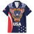 Custom USA Rugby Family Matching Off The Shoulder Long Sleeve Dress and Hawaiian Shirt American Eagle With USA Flags - Wonder Print Shop