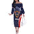 Custom USA Rugby Family Matching Off The Shoulder Long Sleeve Dress and Hawaiian Shirt American Eagle With USA Flags - Wonder Print Shop