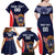 Custom USA Rugby Family Matching Off Shoulder Maxi Dress and Hawaiian Shirt American Eagle With USA Flags - Wonder Print Shop