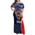 Custom USA Rugby Family Matching Off Shoulder Maxi Dress and Hawaiian Shirt American Eagle With USA Flags - Wonder Print Shop