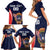 Custom USA Rugby Family Matching Short Sleeve Bodycon Dress and Hawaiian Shirt American Eagle With USA Flags - Wonder Print Shop