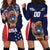 Custom USA Rugby Hoodie Dress American Eagle With USA Flags - Wonder Print Shop