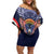 Custom USA Rugby Off Shoulder Short Dress American Eagle With USA Flags - Wonder Print Shop