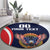 Custom USA Rugby Round Carpet American Eagle With USA Flags