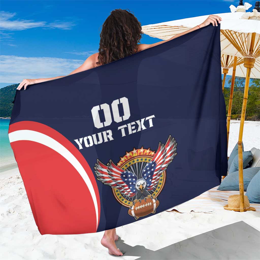 Custom USA Rugby Sarong American Eagle With USA Flags