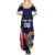 Custom USA Rugby Summer Maxi Dress American Eagle With USA Flags