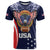 Custom USA Rugby T Shirt American Eagle With USA Flags