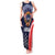 Custom USA Rugby Tank Maxi Dress American Eagle With USA Flags