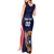 Custom USA Rugby Tank Maxi Dress American Eagle With USA Flags