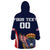 Custom USA Rugby Wearable Blanket Hoodie American Eagle With USA Flags