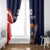 Custom USA Rugby Window Curtain American Eagle With USA Flags - Wonder Print Shop