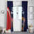 Custom USA Rugby Window Curtain American Eagle With USA Flags - Wonder Print Shop