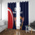 Custom USA Rugby Window Curtain American Eagle With USA Flags - Wonder Print Shop