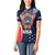 Custom USA Rugby Women Polo Shirt American Eagle With USA Flags