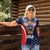 Custom USA Rugby Women Polo Shirt American Eagle With USA Flags