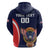 Custom USA Rugby Zip Hoodie American Eagle With USA Flags