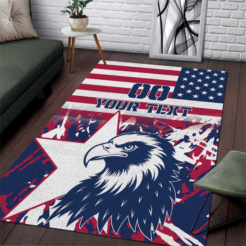 Custom USA Rugby Area Rug Pacific Go Eagles 2024 - Wonder Print Shop