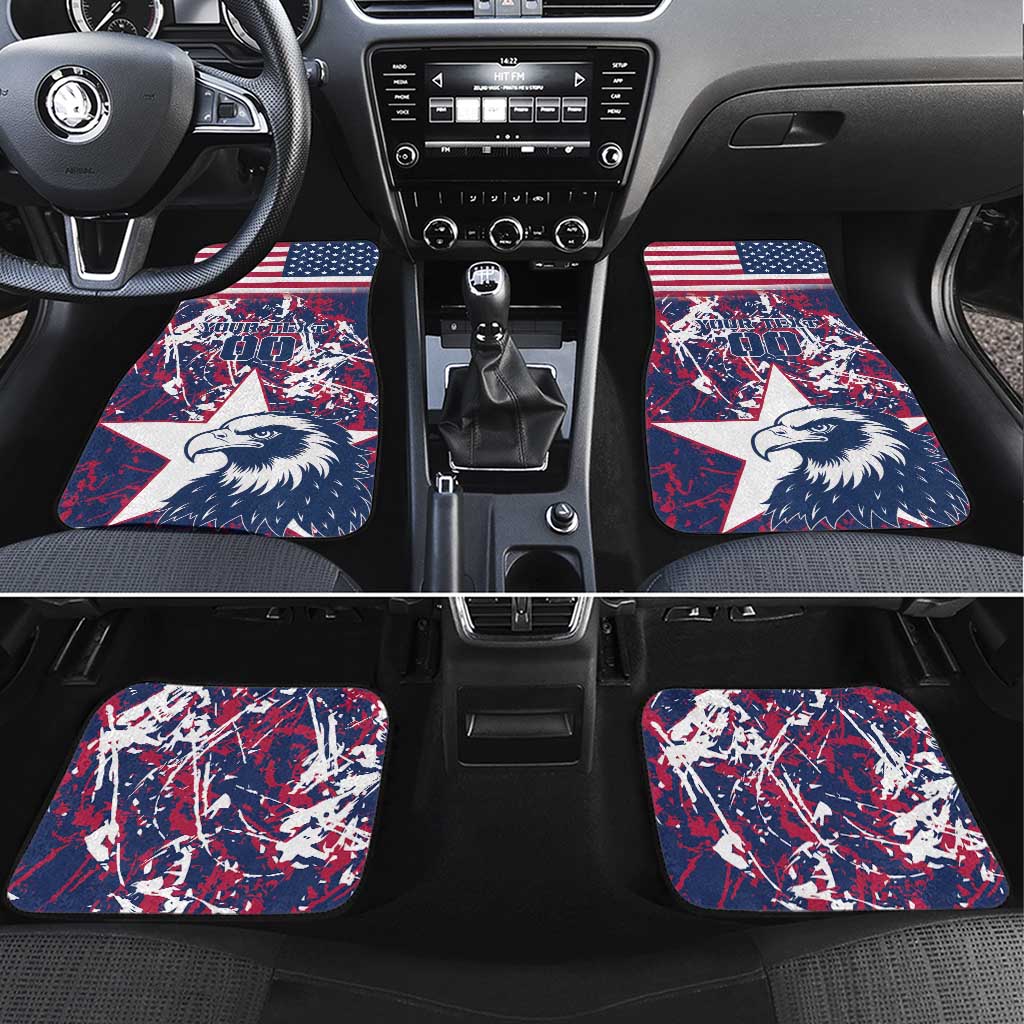 Custom USA Rugby Car Mats Pacific Go Eagles 2024 - Wonder Print Shop