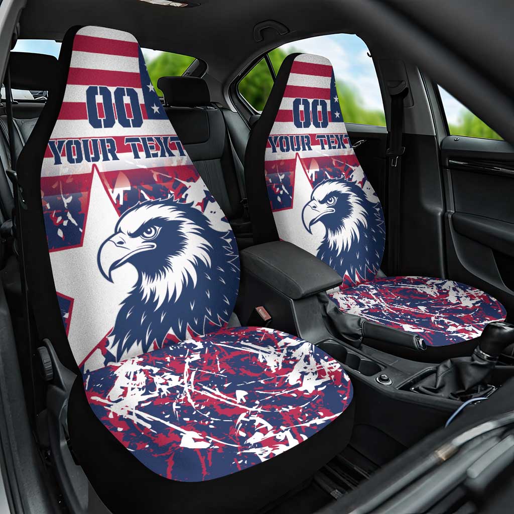 Custom USA Rugby Car Seat Cover Pacific Go Eagles 2024 - Wonder Print Shop