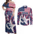 Custom USA Rugby Couples Matching Off Shoulder Maxi Dress and Long Sleeve Button Shirt Pacific Go Eagles 2024 - Wonder Print Shop