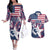 Custom USA Rugby Couples Matching Off The Shoulder Long Sleeve Dress and Hawaiian Shirt Pacific Go Eagles 2024 - Wonder Print Shop