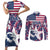 Custom USA Rugby Couples Matching Short Sleeve Bodycon Dress and Long Sleeve Button Shirt Pacific Go Eagles 2024 - Wonder Print Shop