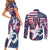 Custom USA Rugby Couples Matching Short Sleeve Bodycon Dress and Long Sleeve Button Shirt Pacific Go Eagles 2024 - Wonder Print Shop