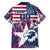 Custom USA Rugby Family Matching Long Sleeve Bodycon Dress and Hawaiian Shirt Pacific Go Eagles 2024 - Wonder Print Shop