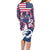 Custom USA Rugby Family Matching Long Sleeve Bodycon Dress and Hawaiian Shirt Pacific Go Eagles 2024 - Wonder Print Shop