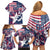 Custom USA Rugby Family Matching Off Shoulder Short Dress and Hawaiian Shirt Pacific Go Eagles 2024 - Wonder Print Shop