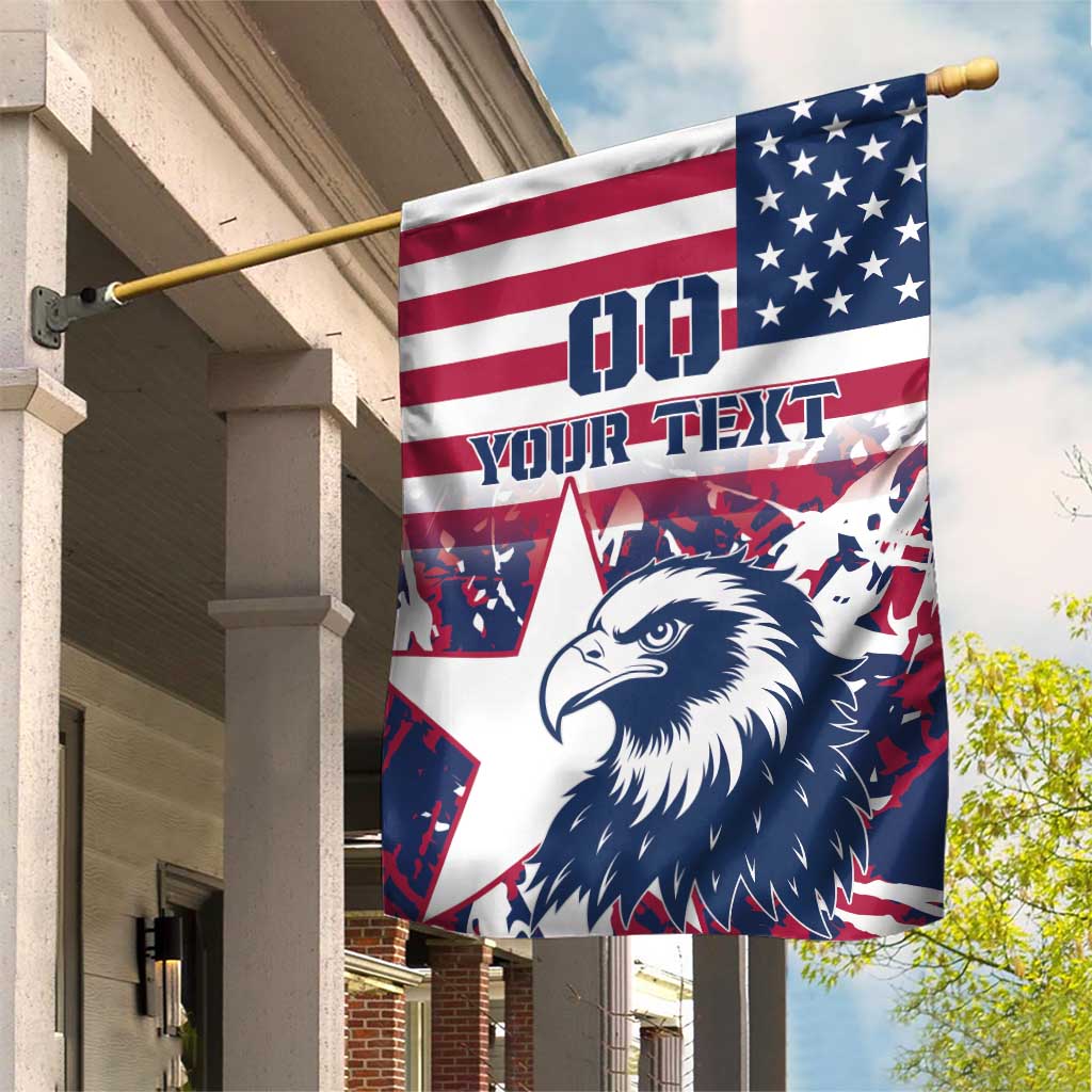 Custom USA Rugby Garden Flag Pacific Go Eagles 2024 - Wonder Print Shop