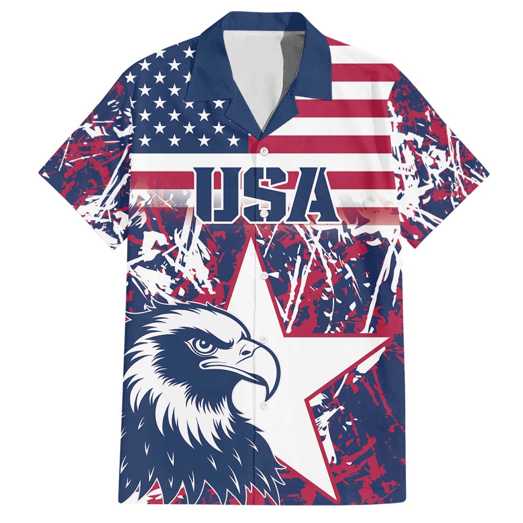 Custom USA Rugby Hawaiian Shirt Pacific Go Eagles 2024 - Wonder Print Shop