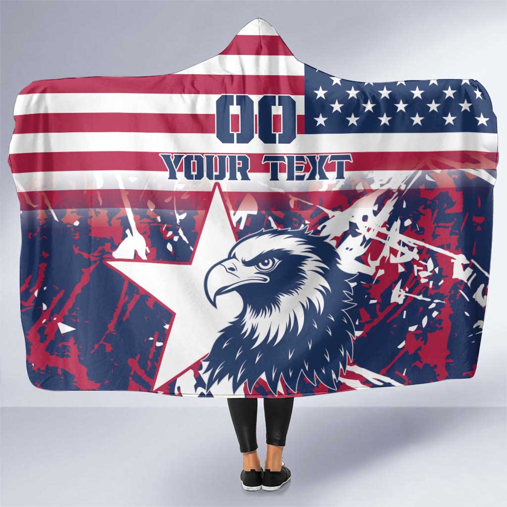 Custom USA Rugby Hooded Blanket Pacific Go Eagles 2024