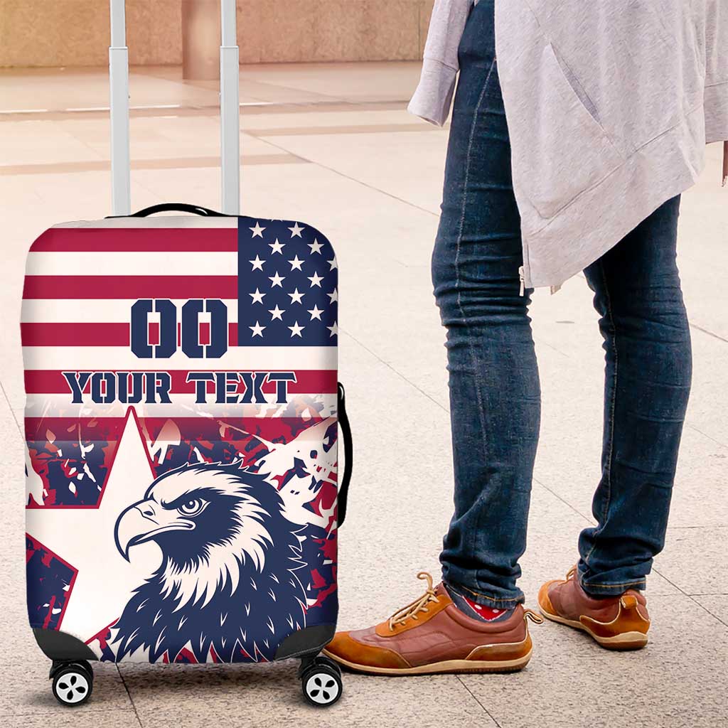 Custom USA Rugby Luggage Cover Pacific Go Eagles 2024 - Wonder Print Shop