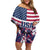 Custom USA Rugby Off Shoulder Short Dress Pacific Go Eagles 2024 - Wonder Print Shop