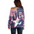 Custom USA Rugby Off Shoulder Sweater Pacific Go Eagles 2024 - Wonder Print Shop