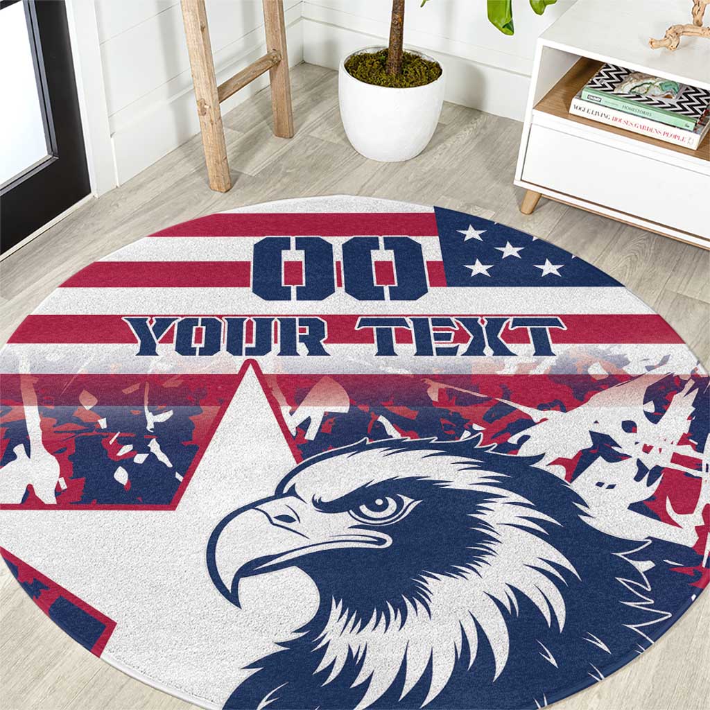 Custom USA Rugby Round Carpet Pacific Go Eagles 2024