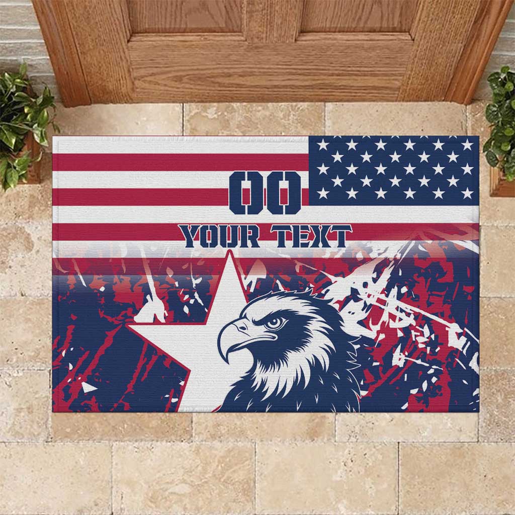 Custom USA Rugby Rubber Doormat Pacific Go Eagles 2024