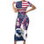 Custom USA Rugby Short Sleeve Bodycon Dress Pacific Go Eagles 2024 - Wonder Print Shop