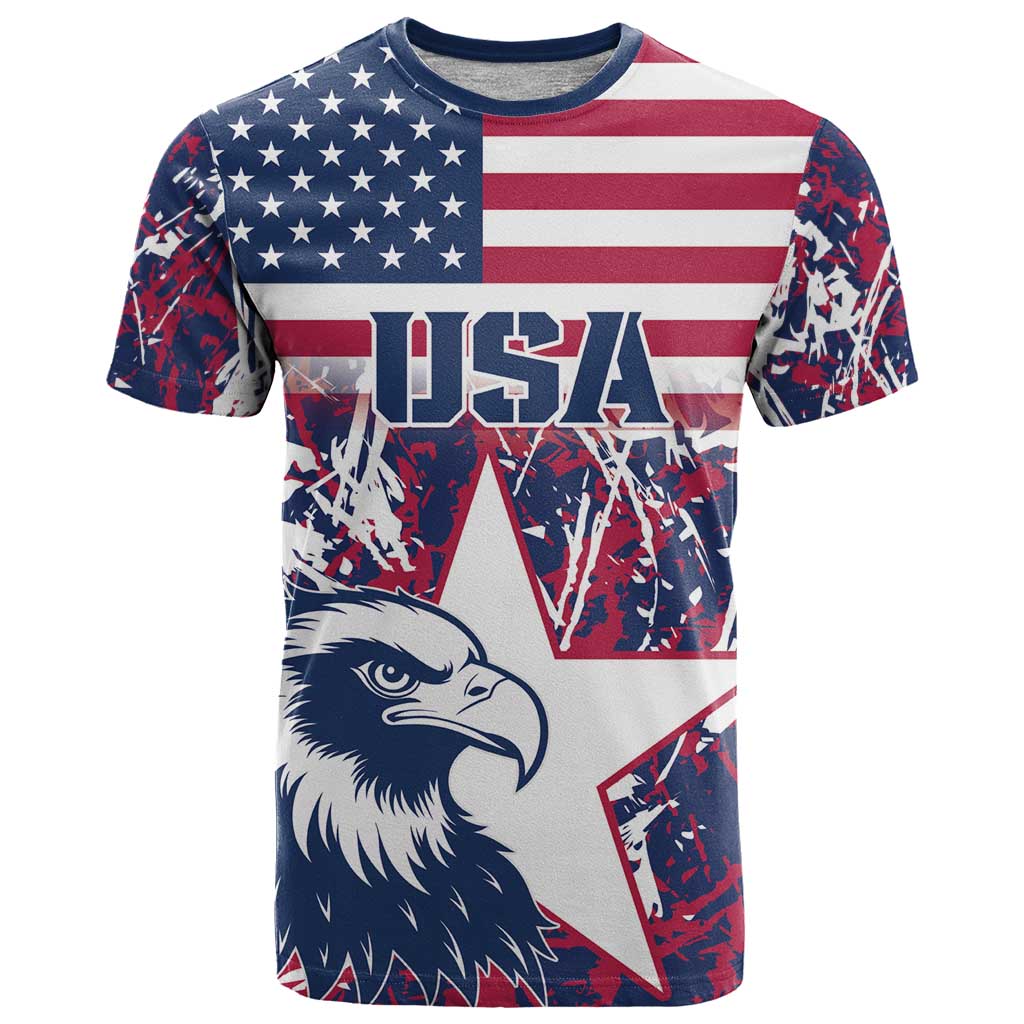 Custom USA Rugby T Shirt Pacific Go Eagles 2024