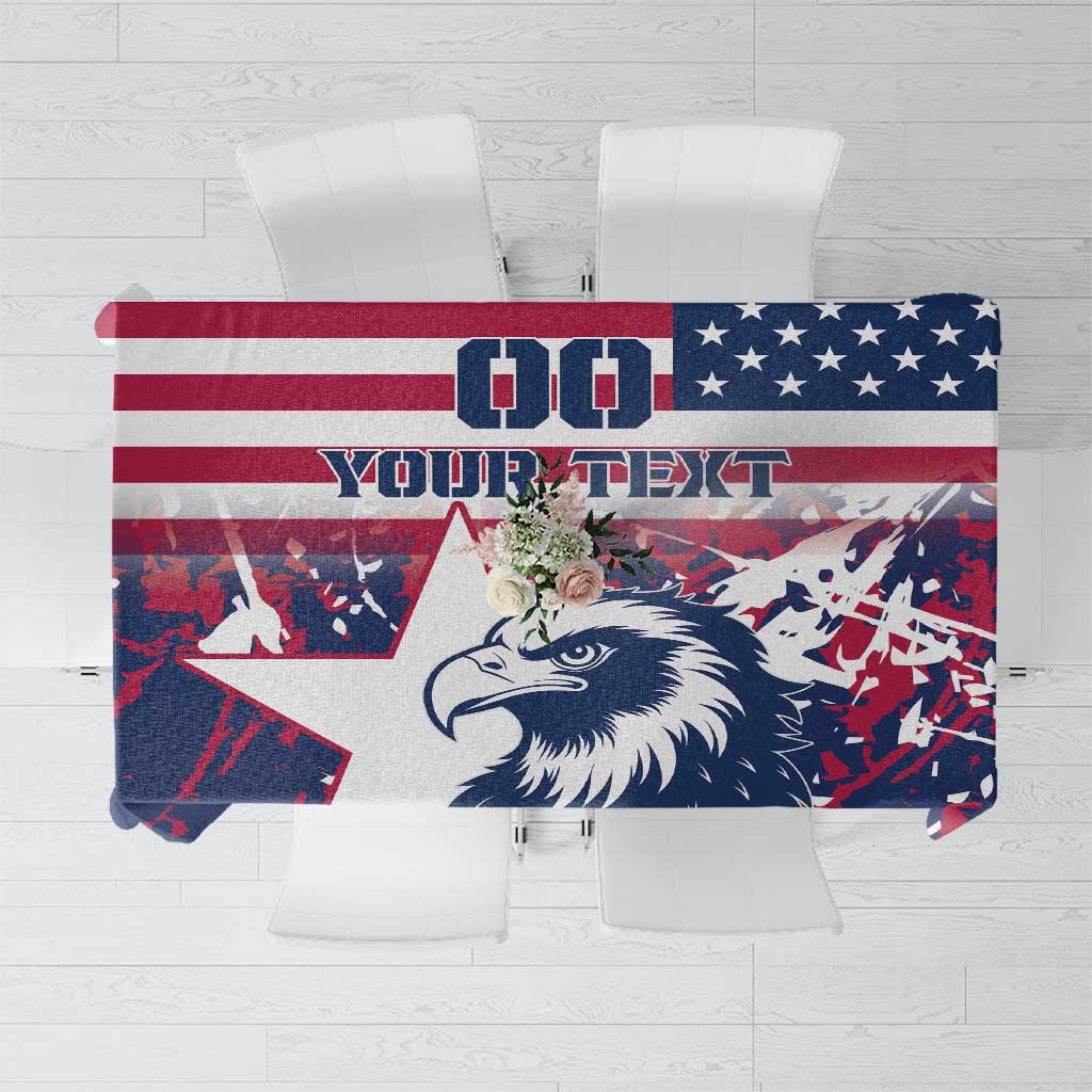 Custom USA Rugby Tablecloth Pacific Go Eagles 2024