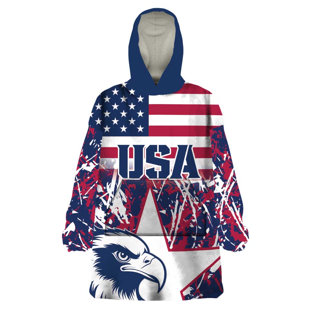 Custom USA Rugby Wearable Blanket Hoodie Pacific Go Eagles 2024