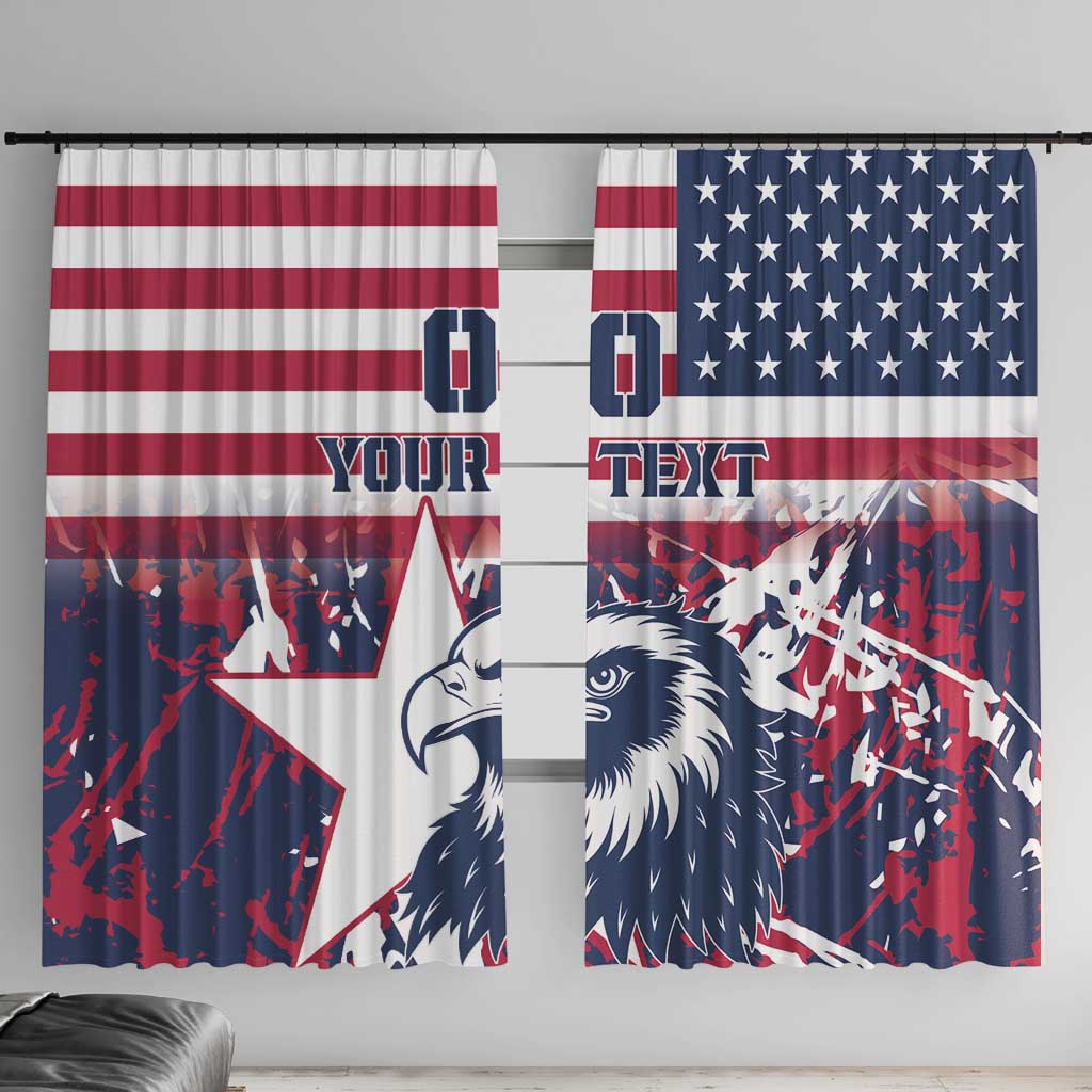 Custom USA Rugby Window Curtain Pacific Go Eagles 2024