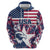 Custom USA Rugby Zip Hoodie Pacific Go Eagles 2024 - Wonder Print Shop