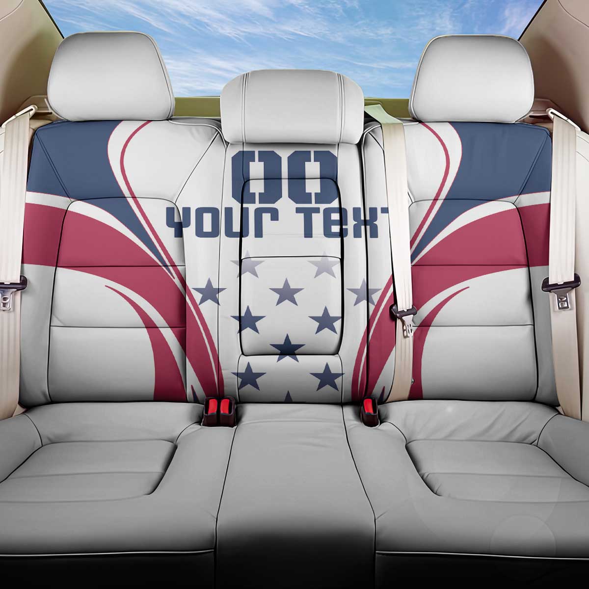 Custom USA Rugby Back Car Seat Cover Simple Style - Wonder Print Shop