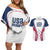 Custom USA Rugby Couples Matching Off Shoulder Short Dress and Hawaiian Shirt Simple Style - Wonder Print Shop