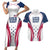 Custom USA Rugby Couples Matching Short Sleeve Bodycon Dress and Hawaiian Shirt Simple Style - Wonder Print Shop