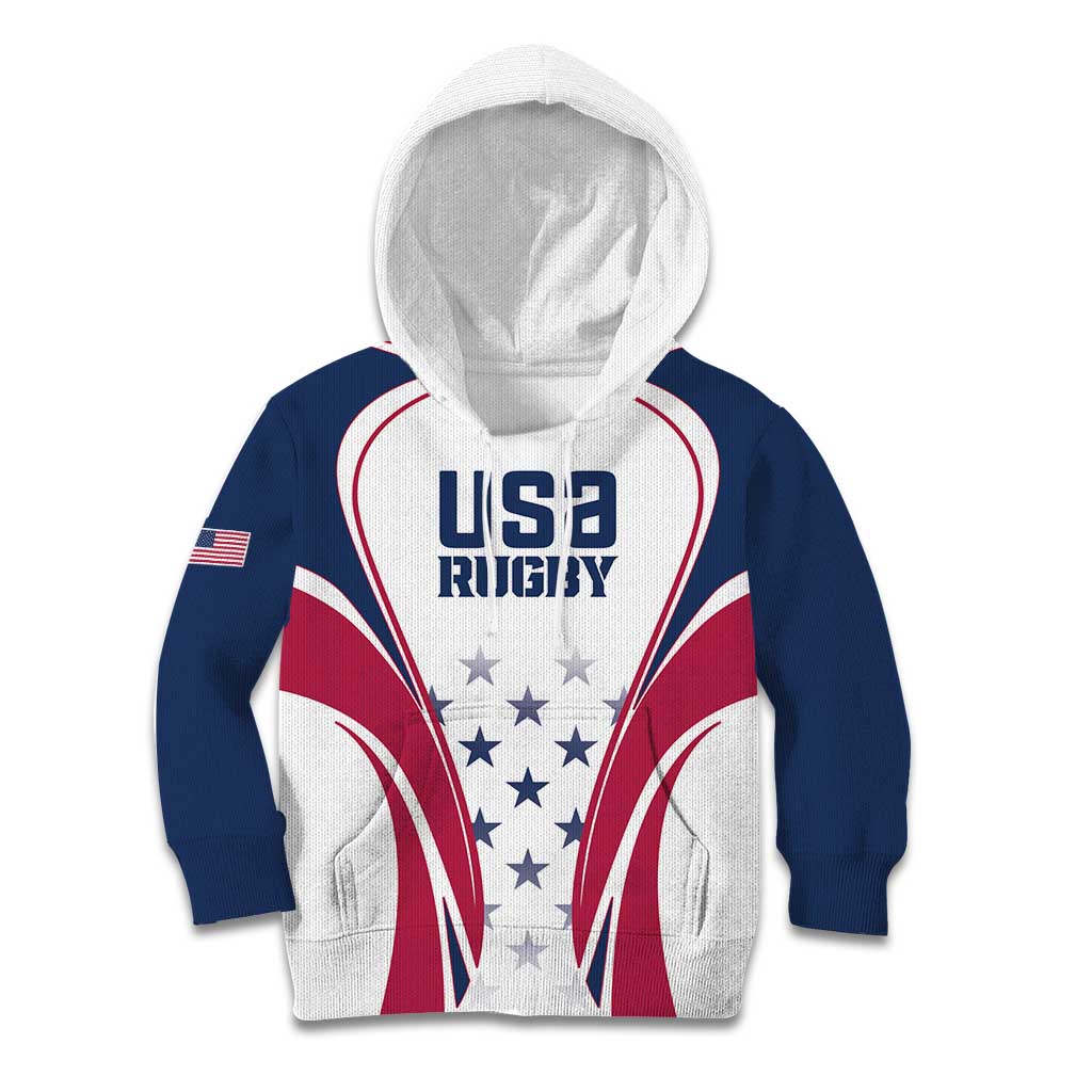 Custom USA Rugby Kid Hoodie Simple Style - Wonder Print Shop