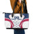 Custom USA Rugby Leather Tote Bag Simple Style